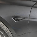 Black Carbon Style Side Camera Decor Cover Trim for Tesla Model Y (2024–2025)