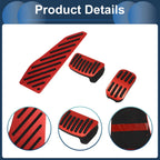 3 Pcs Automatic Foot Accelerator Pedal Covers for Toyota Corolla Cross (2018–2024) Red