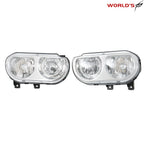 Pair of Halogen Headlights for Dodge Challenger (2008–2014) Chrome Housing