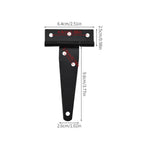 2Pcs Black T-type Metal Hinge for Marine Cabins Yacht Door