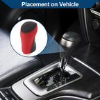 Gear Shift Knob Cover for Chevrolet Malibu (2016–2020) Red Black Faux Leather