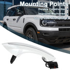 Rear Left Exterior Door Handle for BMW F07 F10 (2009–2017) No. 51217231933 White Silver Tone