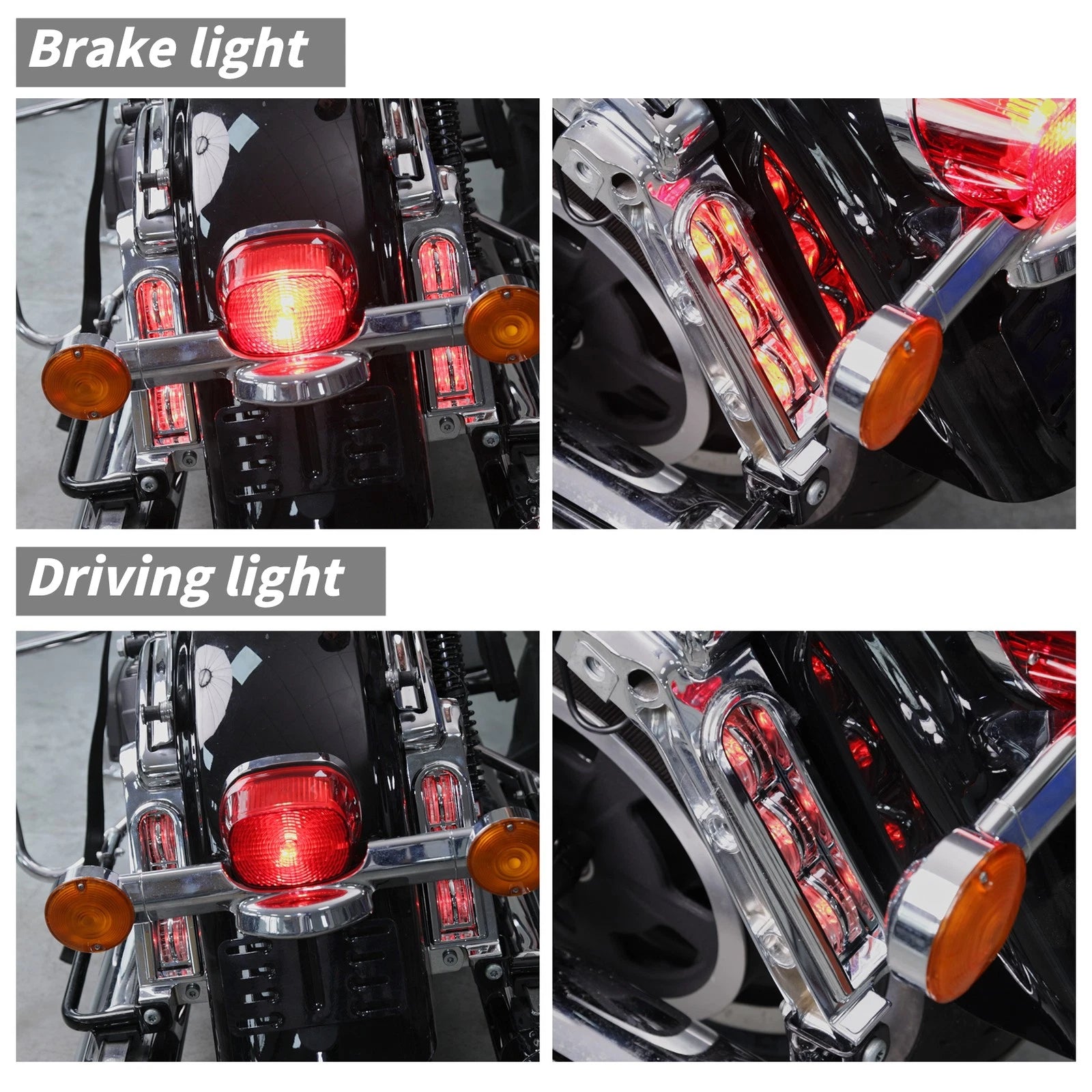 LED Inserts Saddlebag Support Lights for Harley Electra Street Glide (2014–2023)