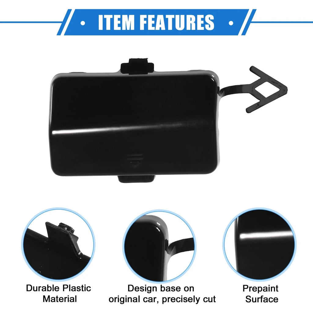 Rear Bumper Tow Hook Eye Hole Cap for Mercedes-Benz R320 (2007-2009) Black