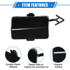 Rear Bumper Tow Hook Eye Hole Cap for Mercedes-Benz R320 (2007-2009) Black
