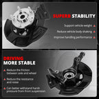 Front Left Driver Side Loaded Wheel Bearing Knuckle Assembly for Sonata (2011–2013)