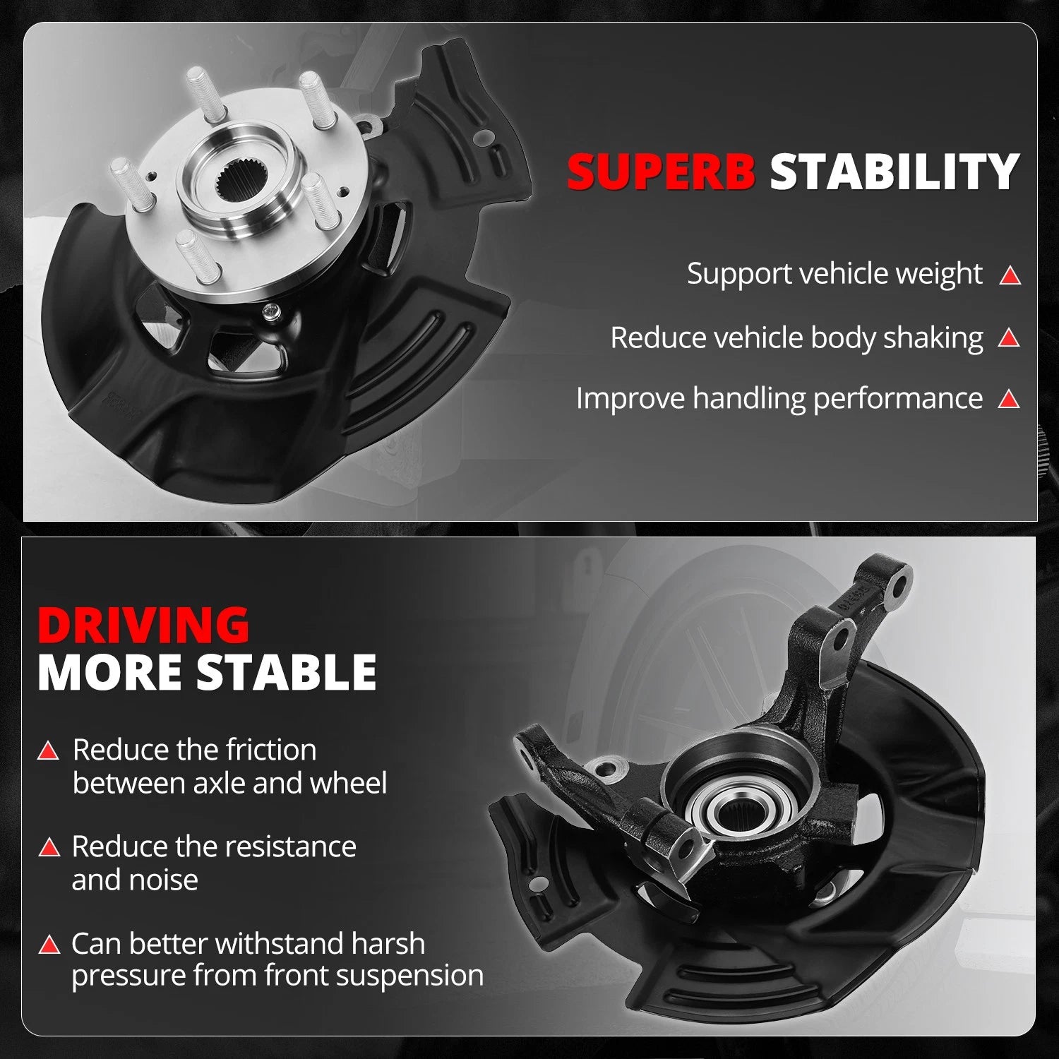 Front Left Driver Side Loaded Wheel Bearing Knuckle Assembly for Sonata (2011–2013)