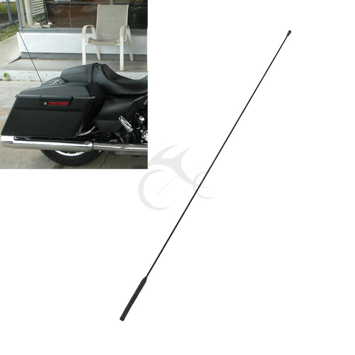 33'' Black AM FM Antenna for Harley Electra Street Road Glide (1986–2020) Rubber