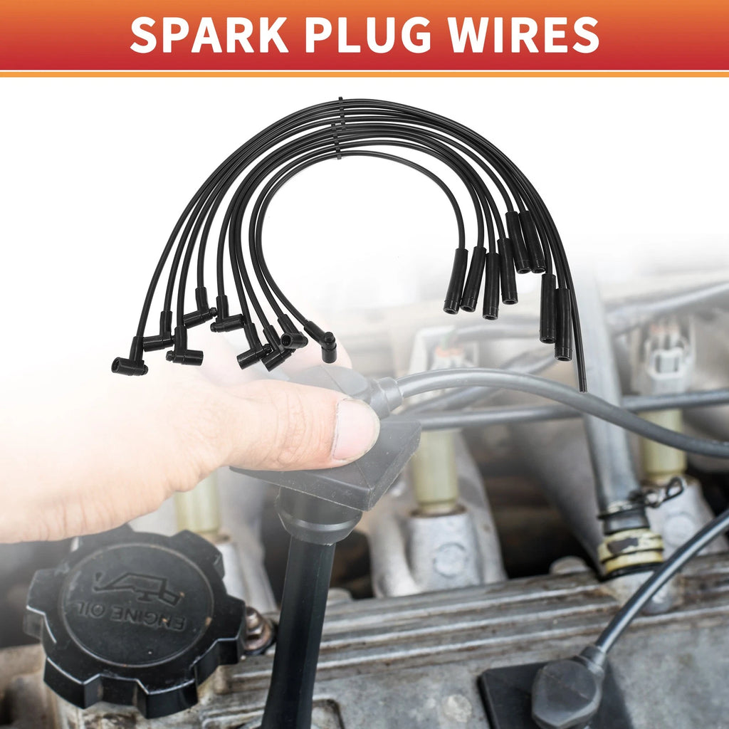 9 Pcs Spark Plug Wire Ignition Coil Cable for Chevrolet Blazer V8 (1973)