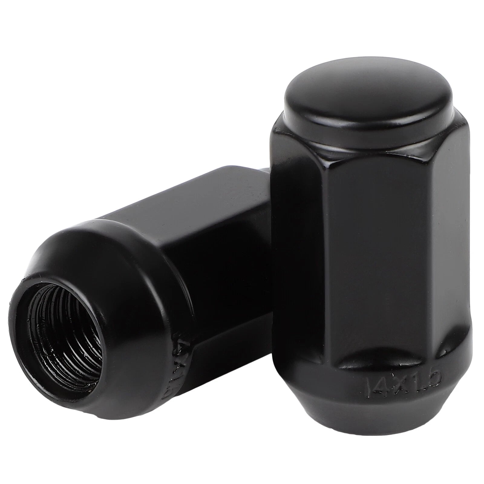Set of 24 Bulge Acorn Lug Nuts 14x1.5 Black for Chevy Camaro Impala Tahoe