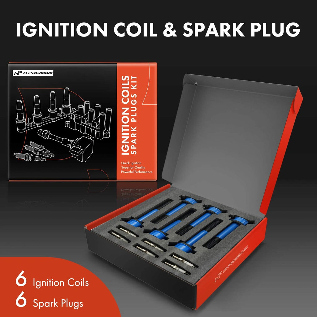 Set of 6 Ignition Coils & 6 Iridium Spark Plugs for Ford Escape (2009)