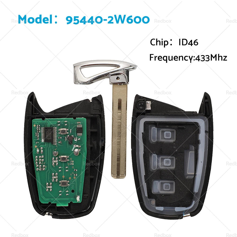 Complete Remote Key Fob for Hyundai Santa Fe (2012–2016) 433MHz ID46