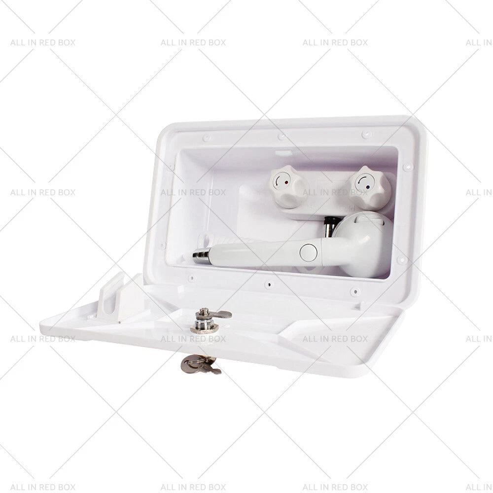 Shower Box Kit for Caravan RV Camper Trailer Boat (White)