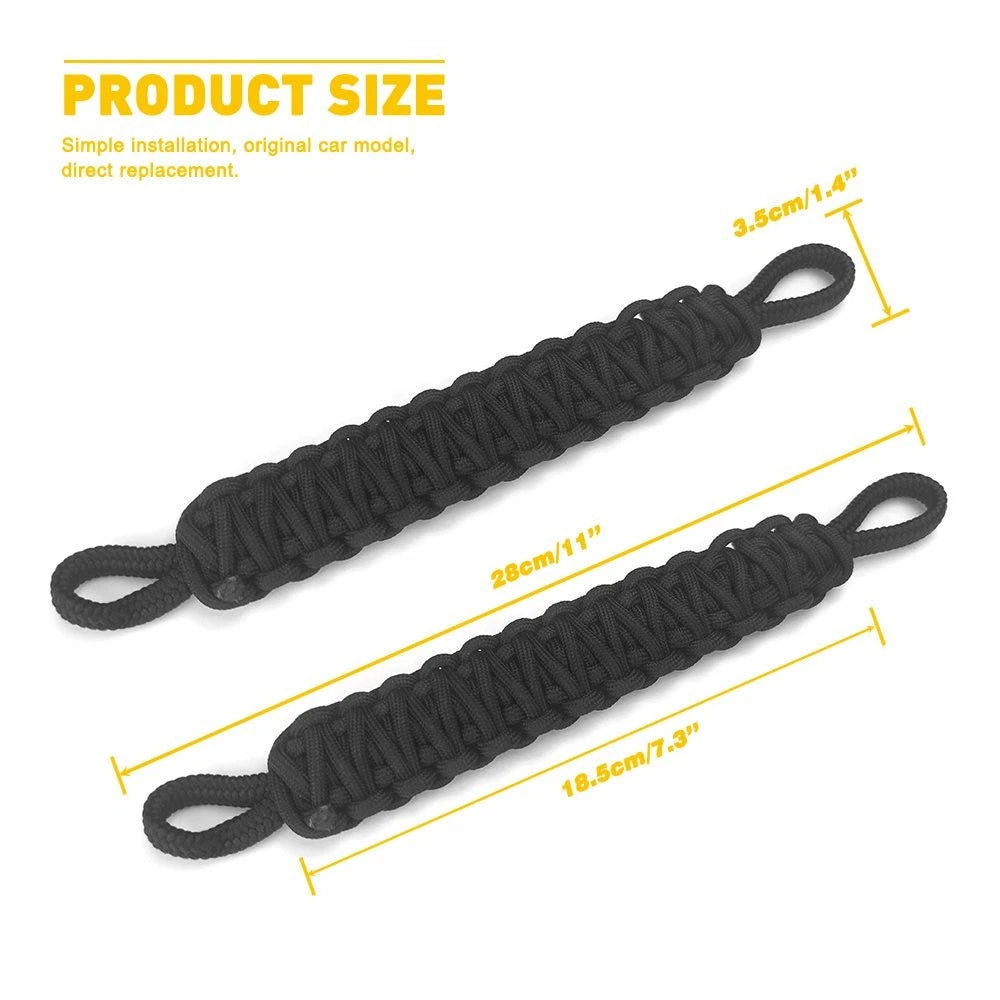 2X Adjustable Door Check Straps for Jeep Wrangler (1997-2018)