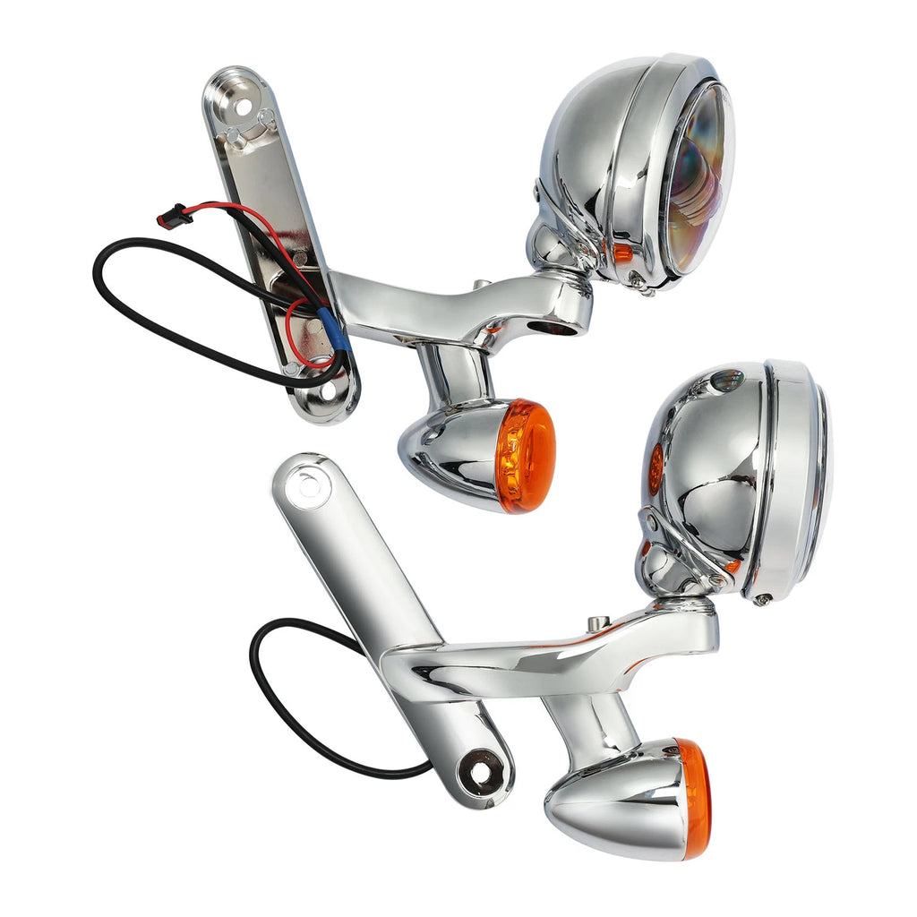 Set of 2 Auxiliary LED Fog Light Brackets for Harley Touring (2014–Up)