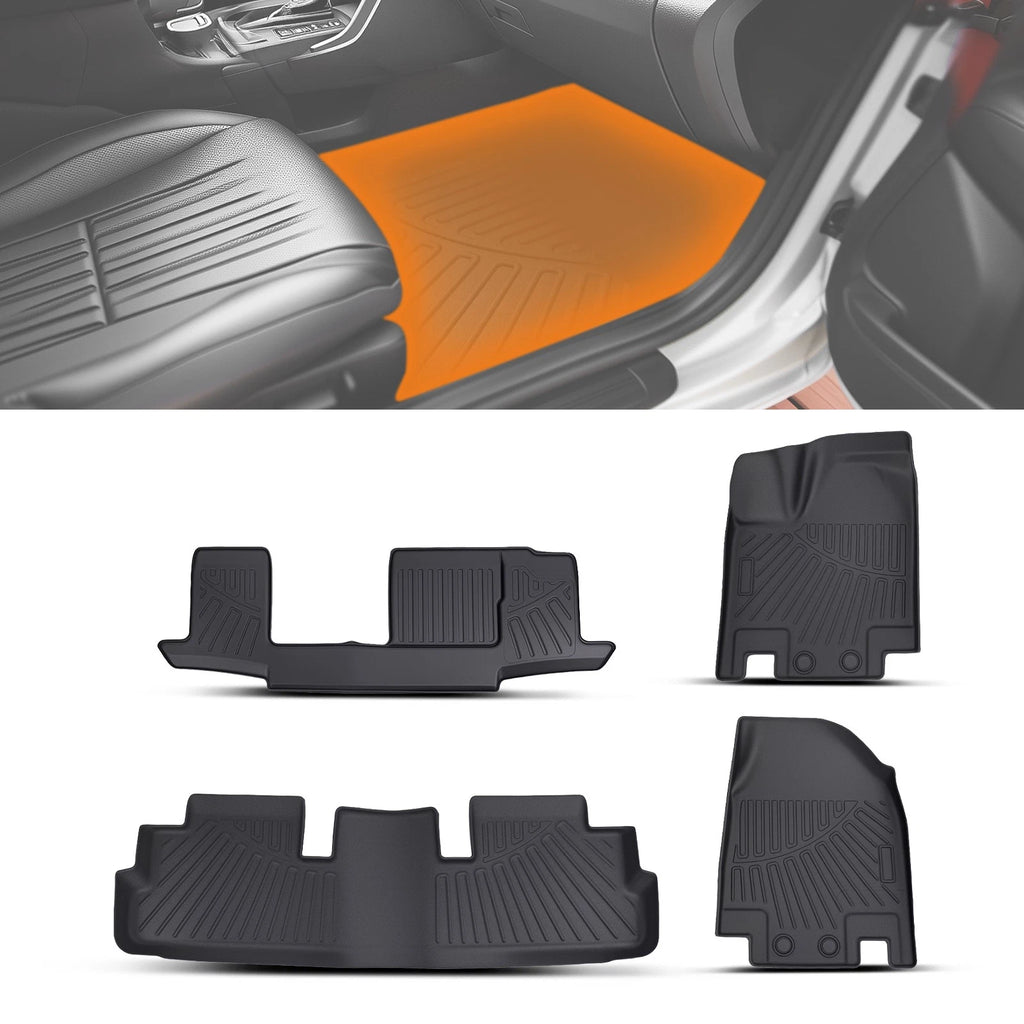 All Weather Floor Mats Liner for Nissan Pathfinder (2022–2025) TPE 8 Seats