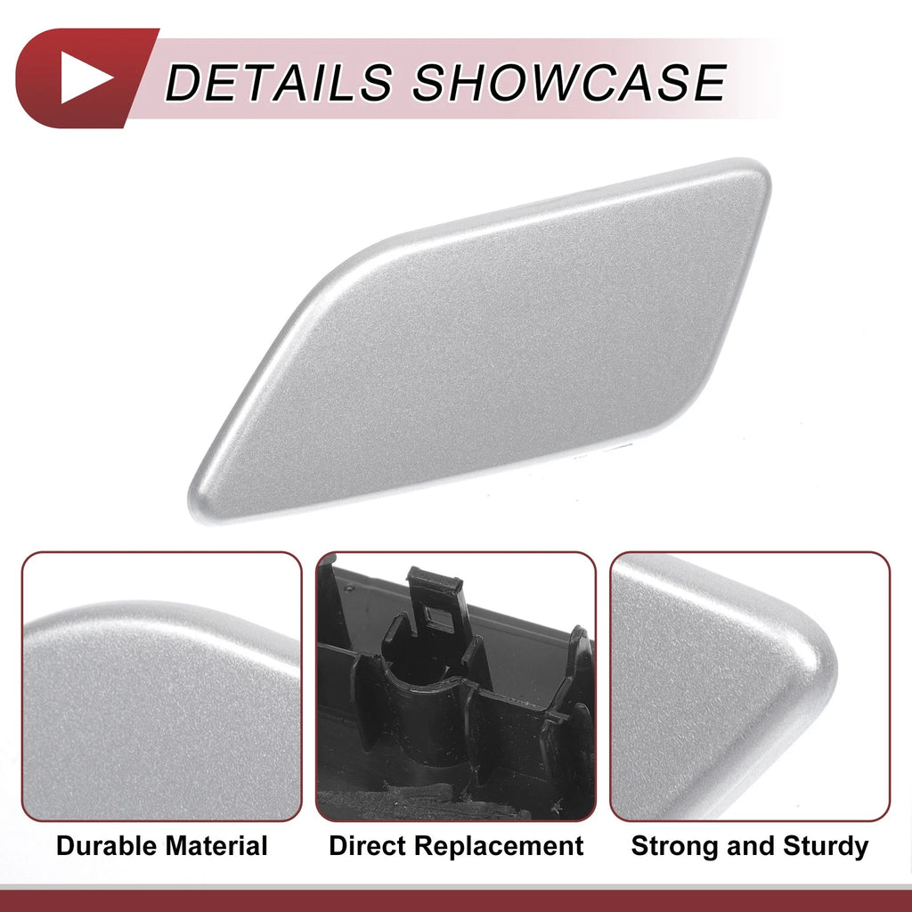Front Left Washer Nozzle Cover Cap for Subaru Forester (2022–2024) Silver Tone