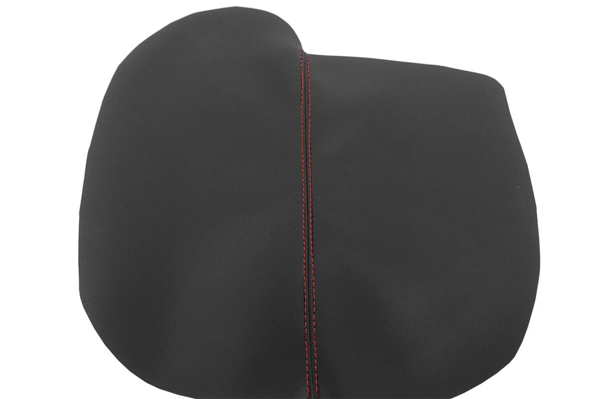 Leather Synthetic Console Armrest Cover for Honda Accord (2013–2017) Black Red Stitch