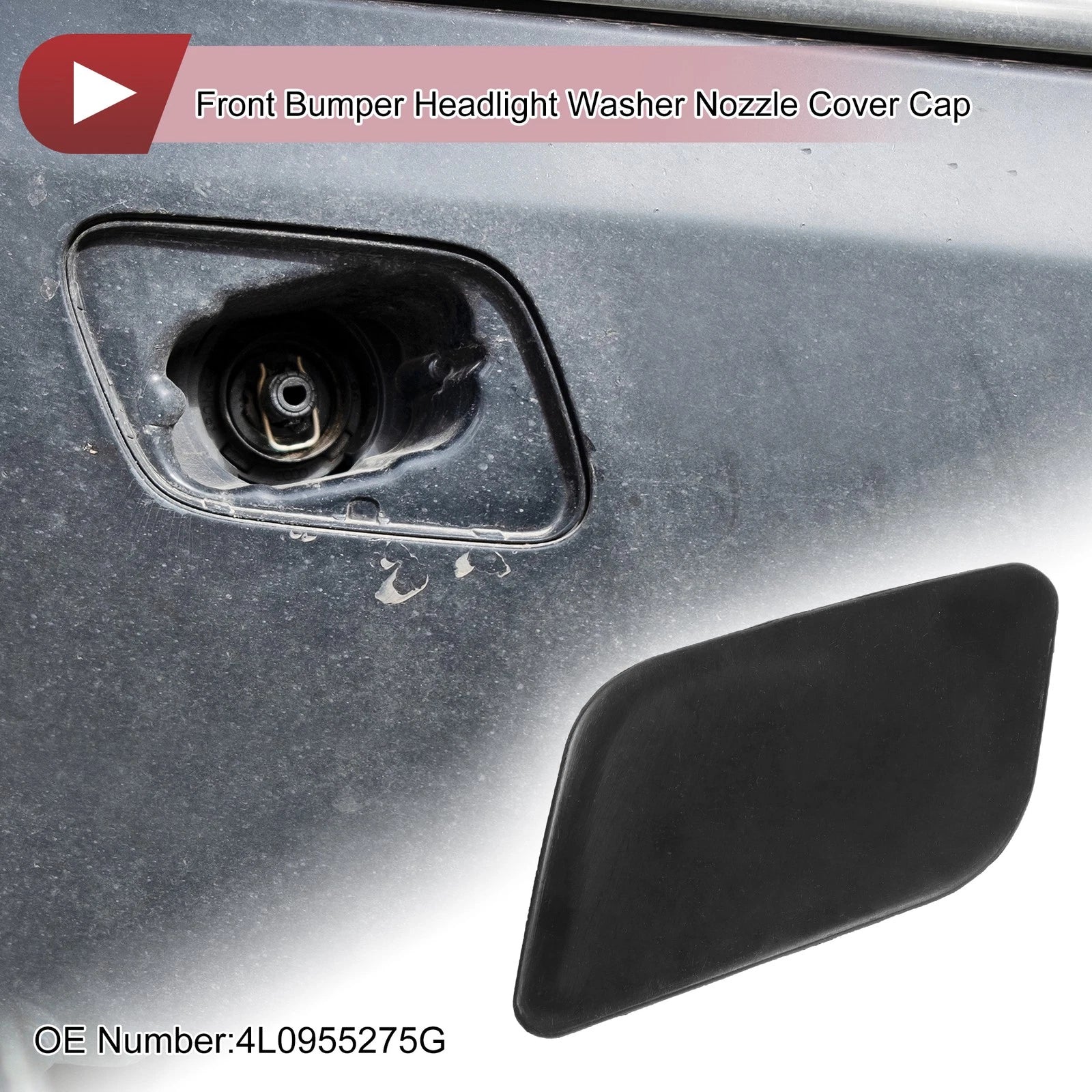 Front Left Washer Nozzle Cover Cap for Audi Q7 (2010–2015) 1 Pcs Unpainted