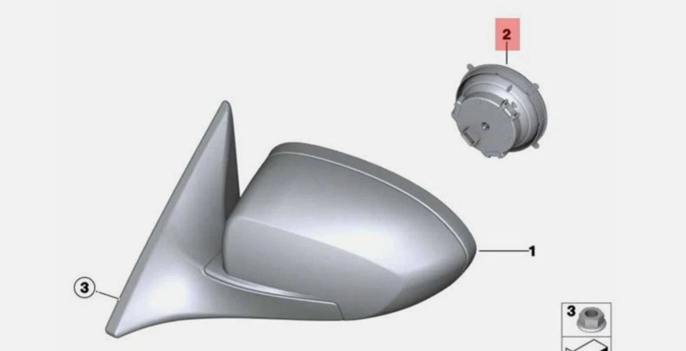 Mirror Glass Motor for BMW 1 Series, 3 Series, 5 Series, X5, X6 (2004–2020)