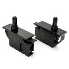 Refrigerator Light Switch 2X Push Button 32.6mm x 18.5mm Black Plastic