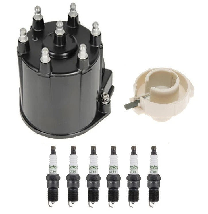 Distributor Rotor Cap & .060" Spark Plugs Kit for Chevrolet G30 (1971–1995)