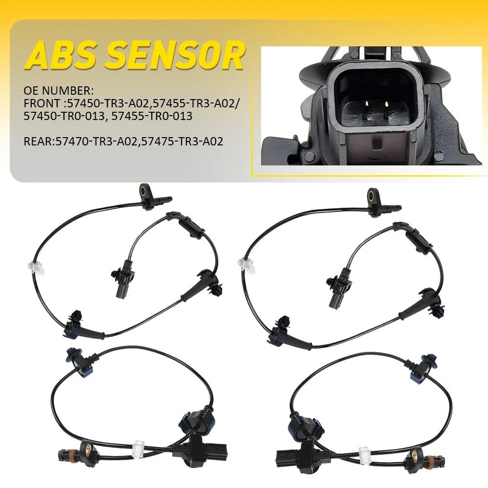 2X ABS Wheel Speed Sensor for Honda Civic (2012–2015)