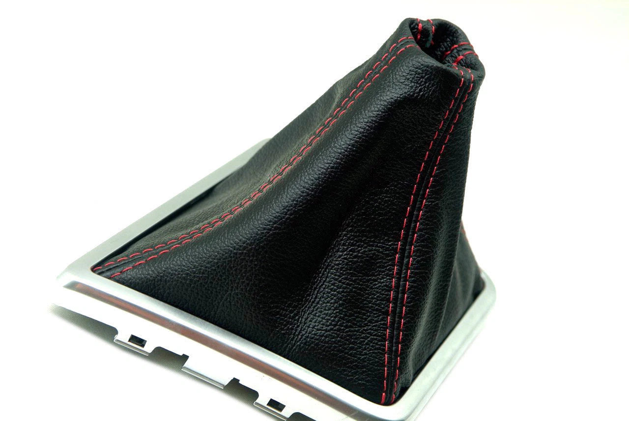 Manual Boot Leather Synthetic for Dodge Challenger (2008–2014) Red Stitch