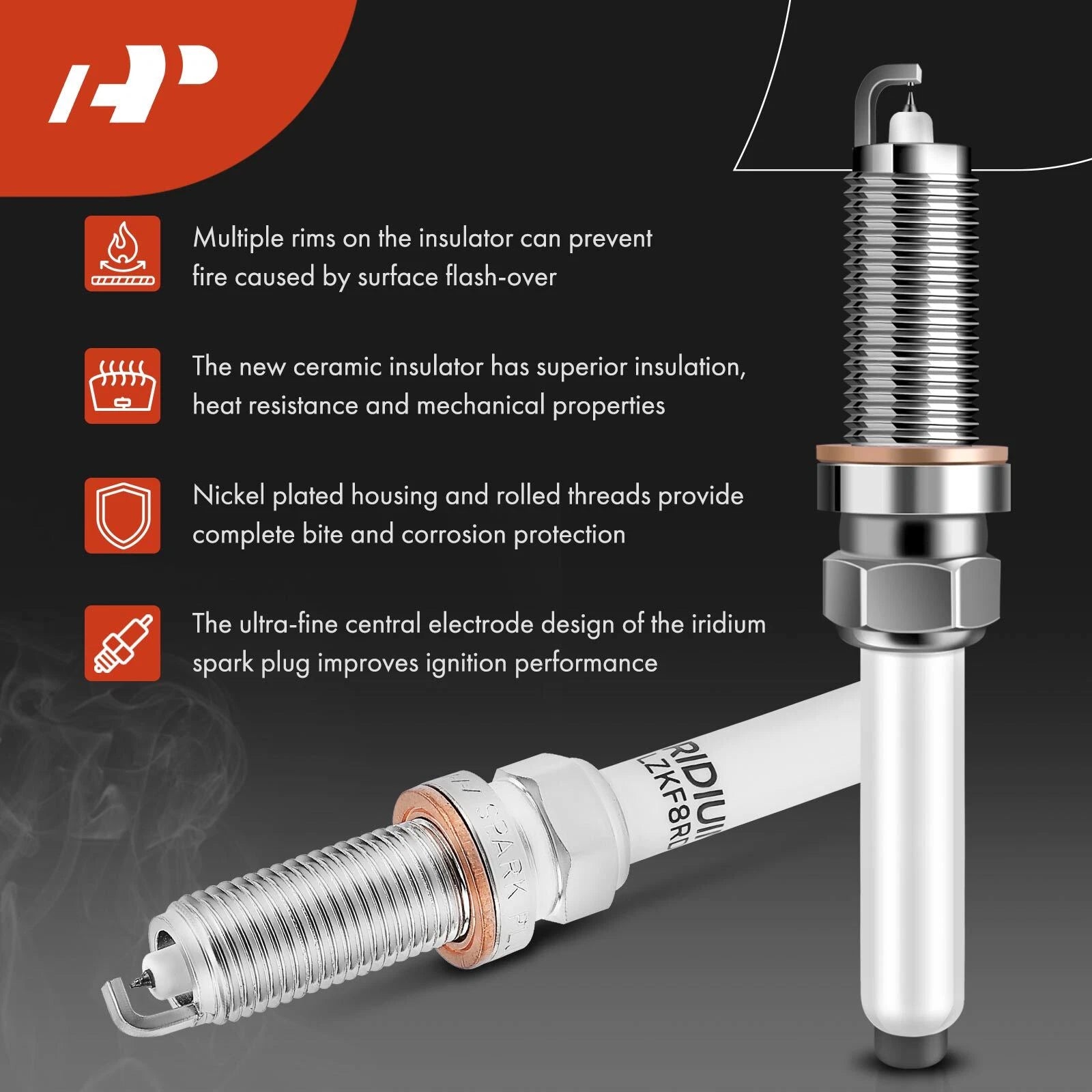 Set of 6 Ignition Coils & Iridium Spark Plugs for Mercedes-Benz C400 E450 (2015–2019)