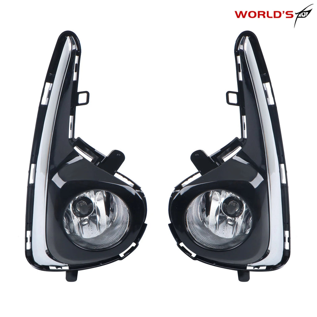 Set of 2 Chrome Fog Lights for Toyota Yaris Hatchback (2018–2020)