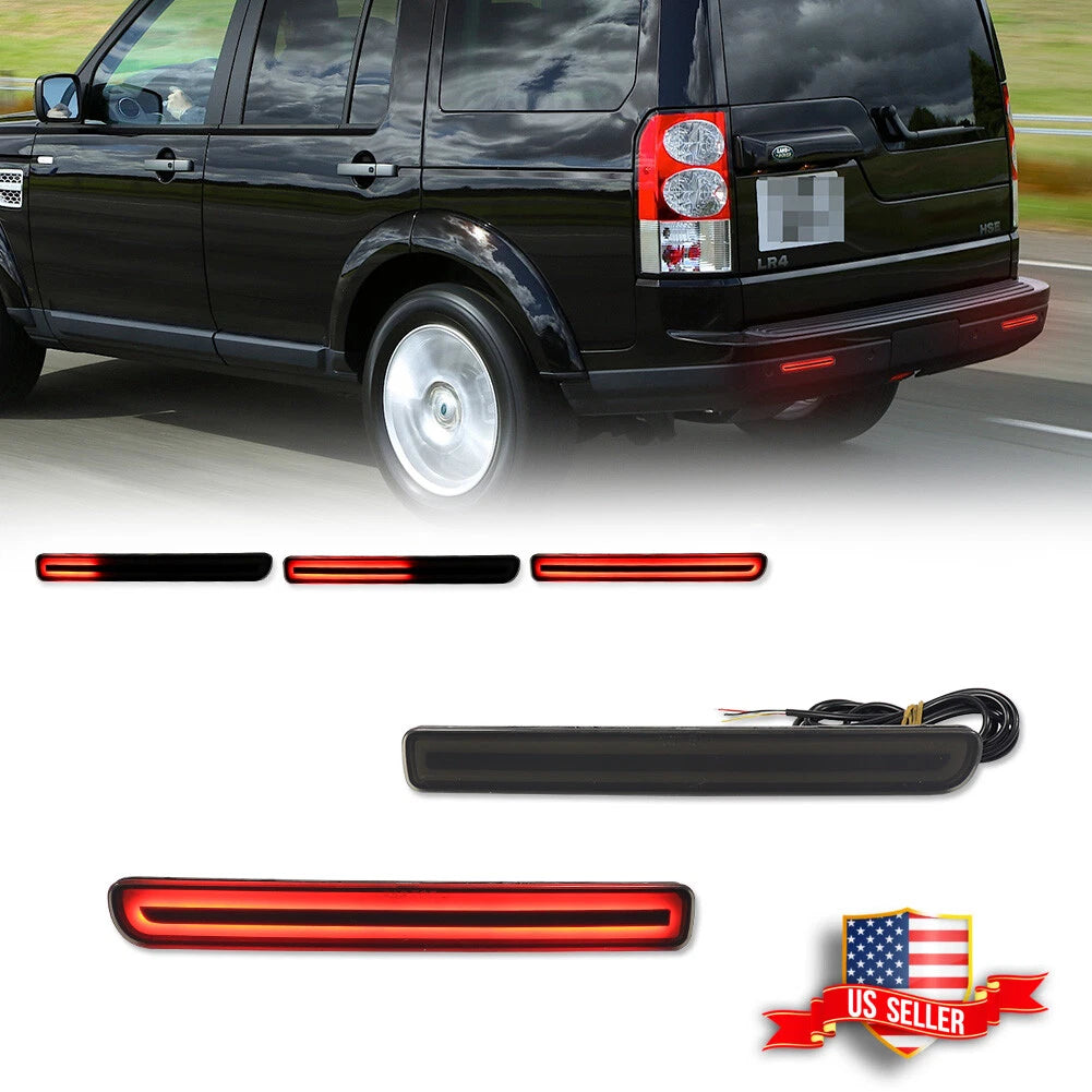 2X Smoke LED Rear Bumper Reflector for Land Rover Discovery (2005–2009)