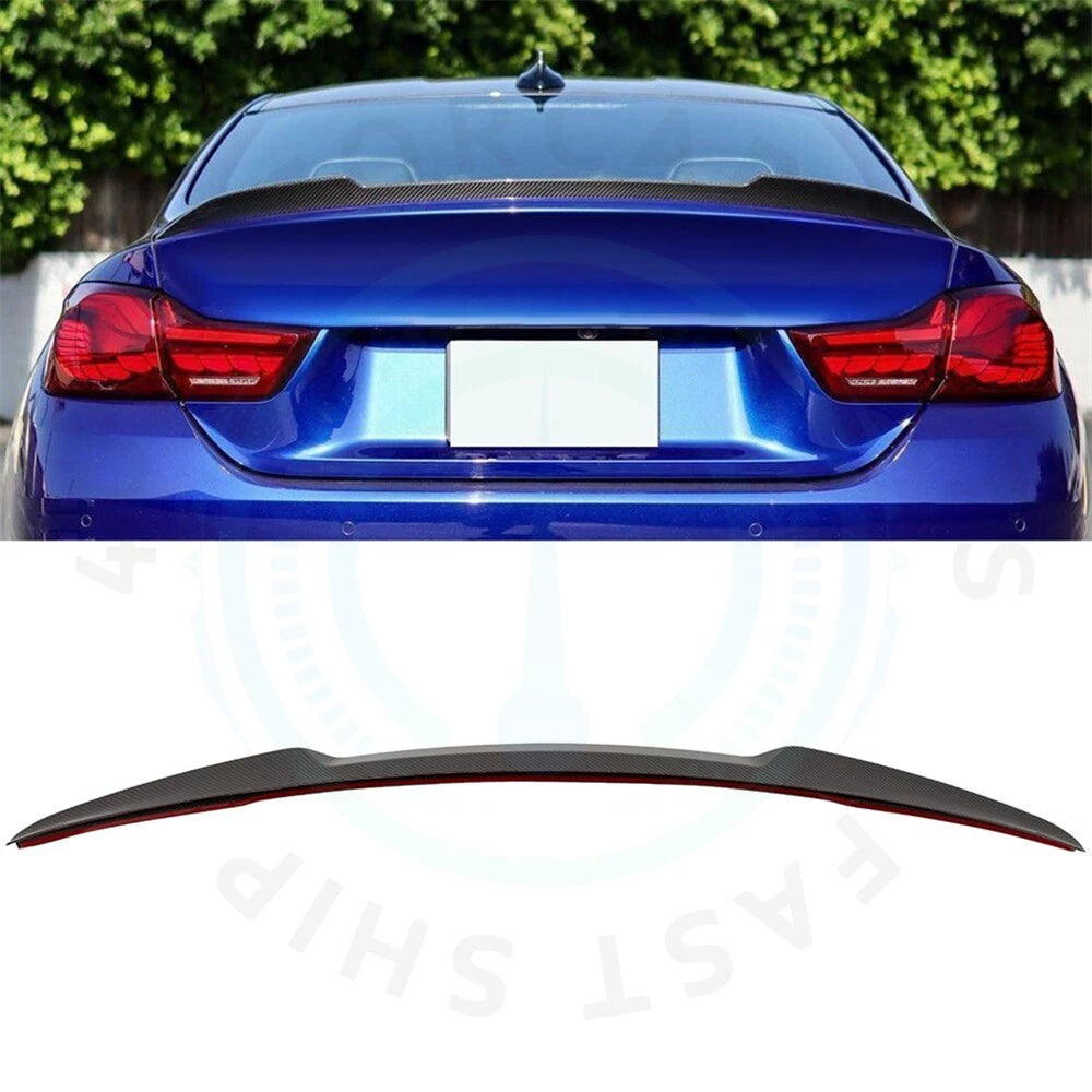 Black Rear Spoiler Wing for BMW F82 M4 Coupe (2015–2019) Carbon Fiber
