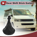 Gear Shift Stick Gaiter for Volkswagen T5 T5.1 (2003–2011) Black Faux Leather