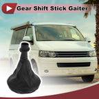 Gear Shift Stick Gaiter for Volkswagen T5 T5.1 (2003–2011) Black Faux Leather