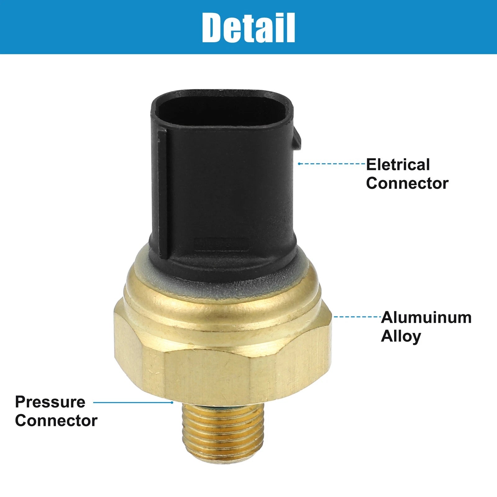 Fuel Rail Pressure Sensor 8W839F972AA for Ford Edge, Volvo XC60, S60 (2007–2023)