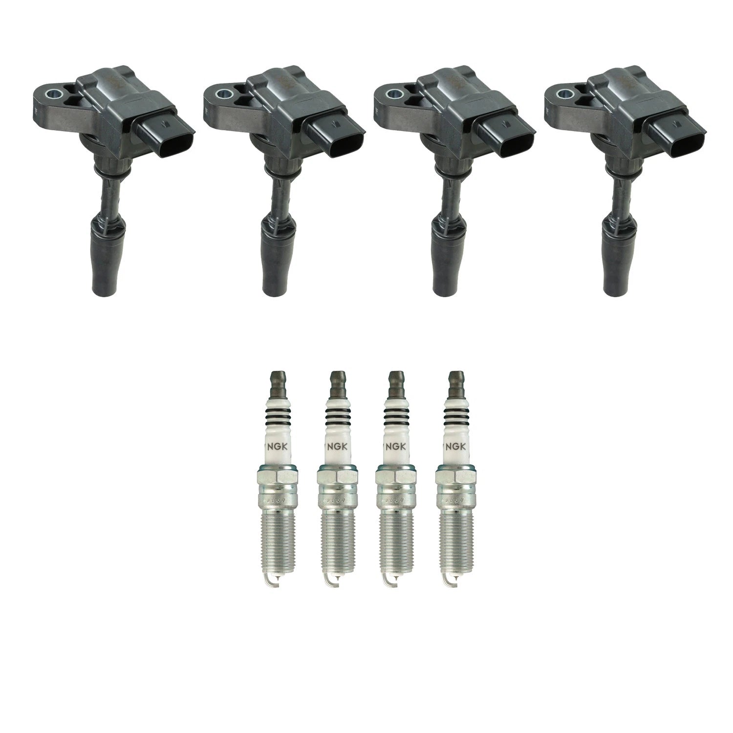 Set of 4 NGK Ignition Coils & Iridium Spark Plugs for Regal Terrain Traverse (2011–2019)