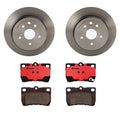 Rear Brake Kit for Lexus IS250 (2006–2013) - Coated Disc Rotors, Ceramic Pads