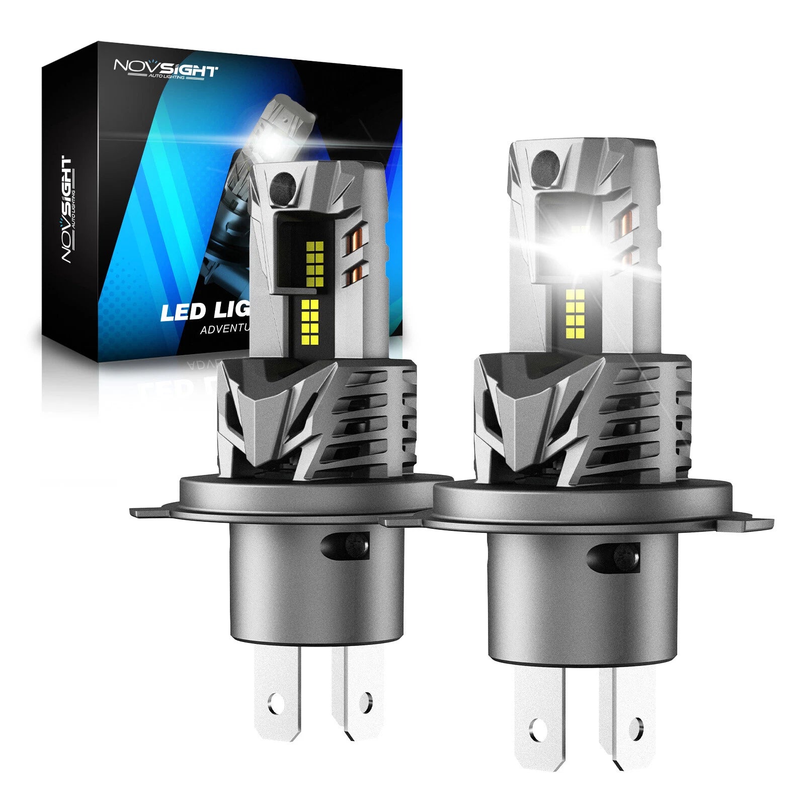 2X H4 LED Headlight Bulbs Kit 90W 20000LM for