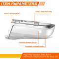 Rear Right Bumper End Cap for Ford Ranger (2019–2023) - Chrome, Parking Sensor Holes