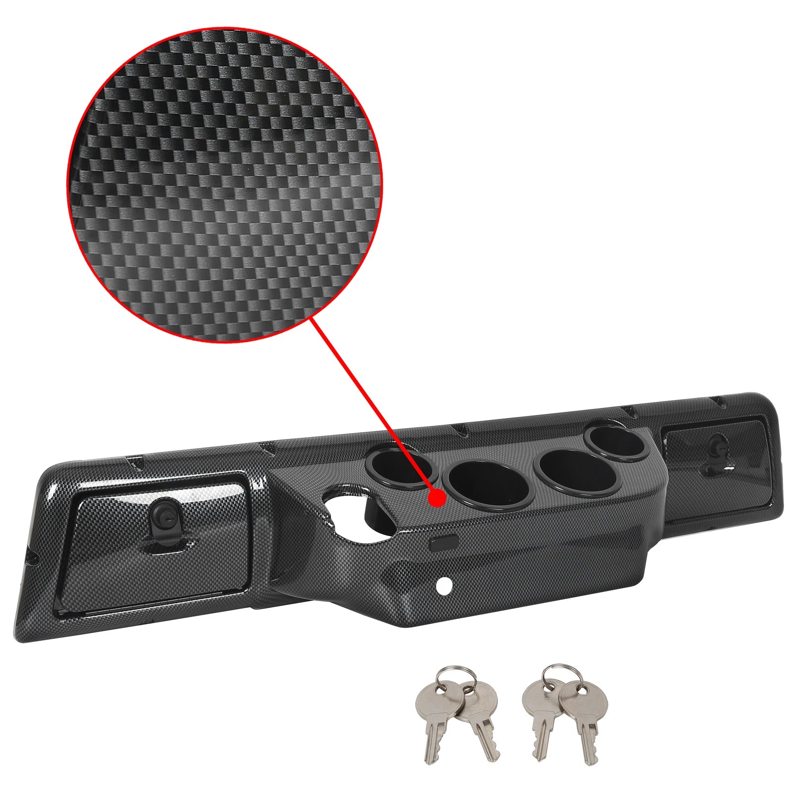 Carbon Dash Cover with Cup Holders for Club Car DS (1982-Present)