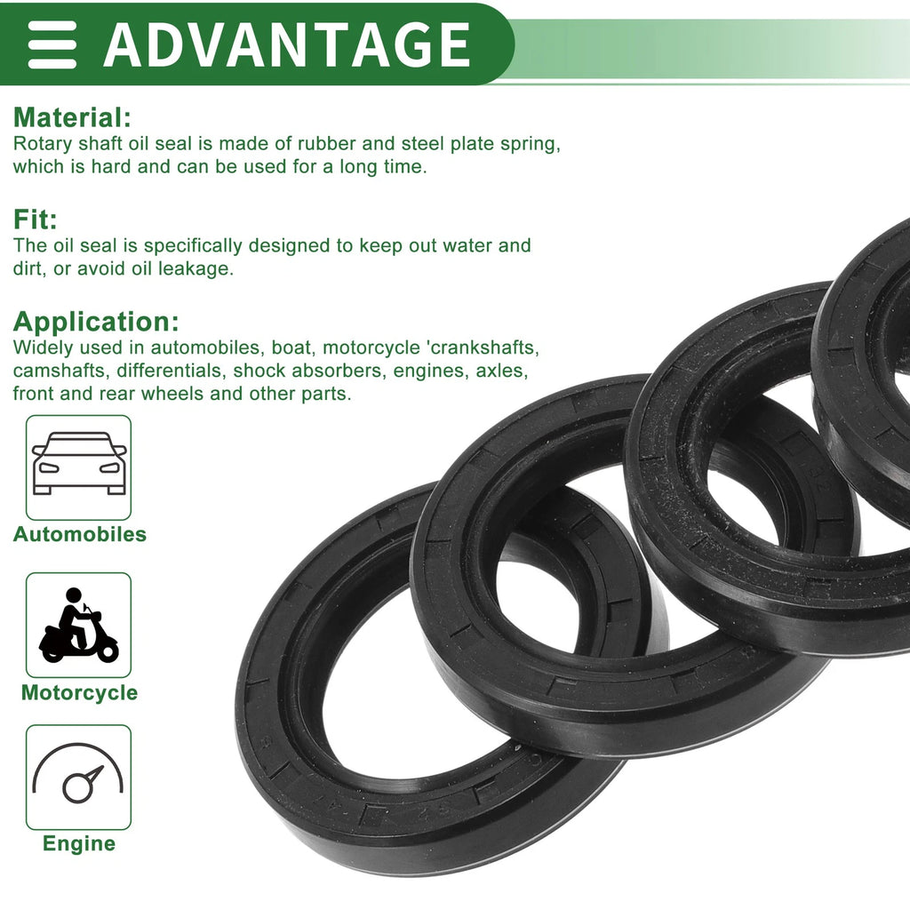 Set of 5 Oil Seal Rotary Shaft Seal NBR Rubber 32x47x8mm
