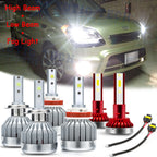 Combo LED Headlight High Low Beam and Fog Light Bulbs Kit for Kia Soul (2012–2013)
