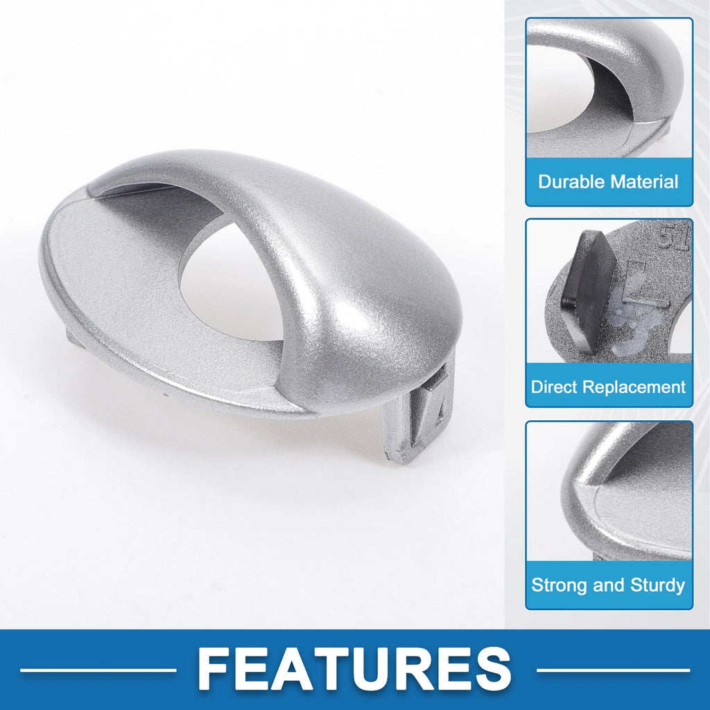 Front Left Headlight Washer Nozzle Cover for BMW M3 (2008–2013) - Silver Tone