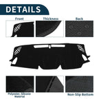 Dashboard Cover Mat for Subaru Levorg (2014–2020) Sun Protector Black