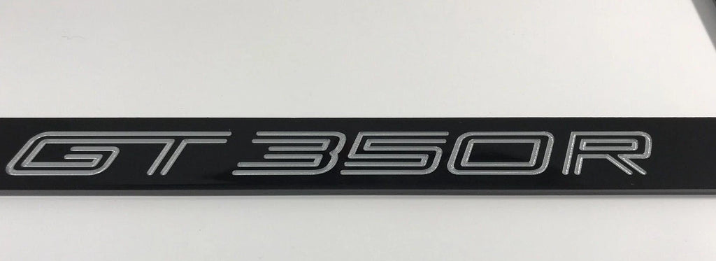 License Plate Frame Black Metal Engraved for Ford Mustang Shelby GT350R (2015–2020)
