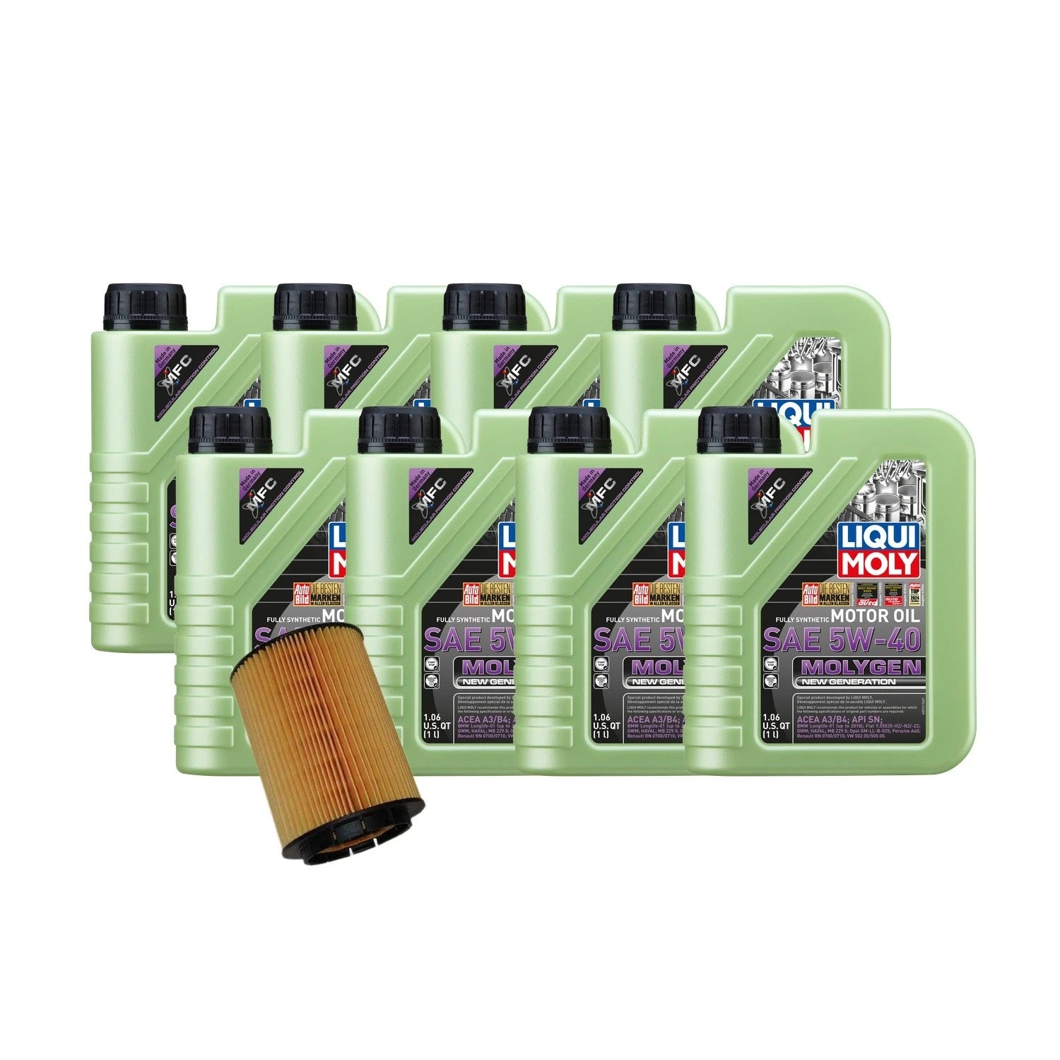 Oil Change Kit 5W40 for Audi A8 Quattro S8 (1994–2022) - 8L Liqui Moly Molygen