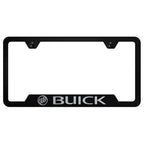 Etched on Black Cut-Out License Plate Frame - Officially Licensed for Buick