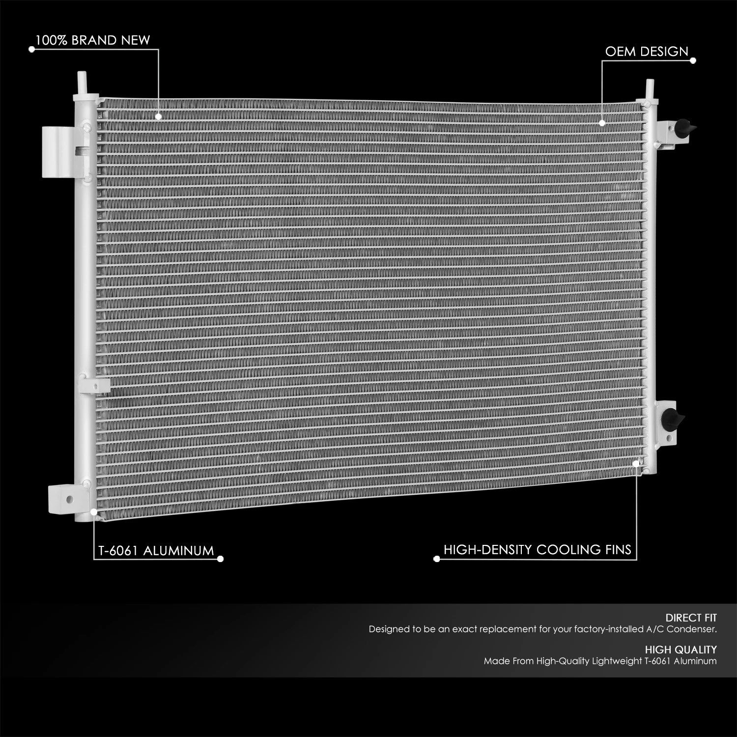 A/C Condenser for Honda Accord (2003–2007) DPI 3086 OE Style Aluminum