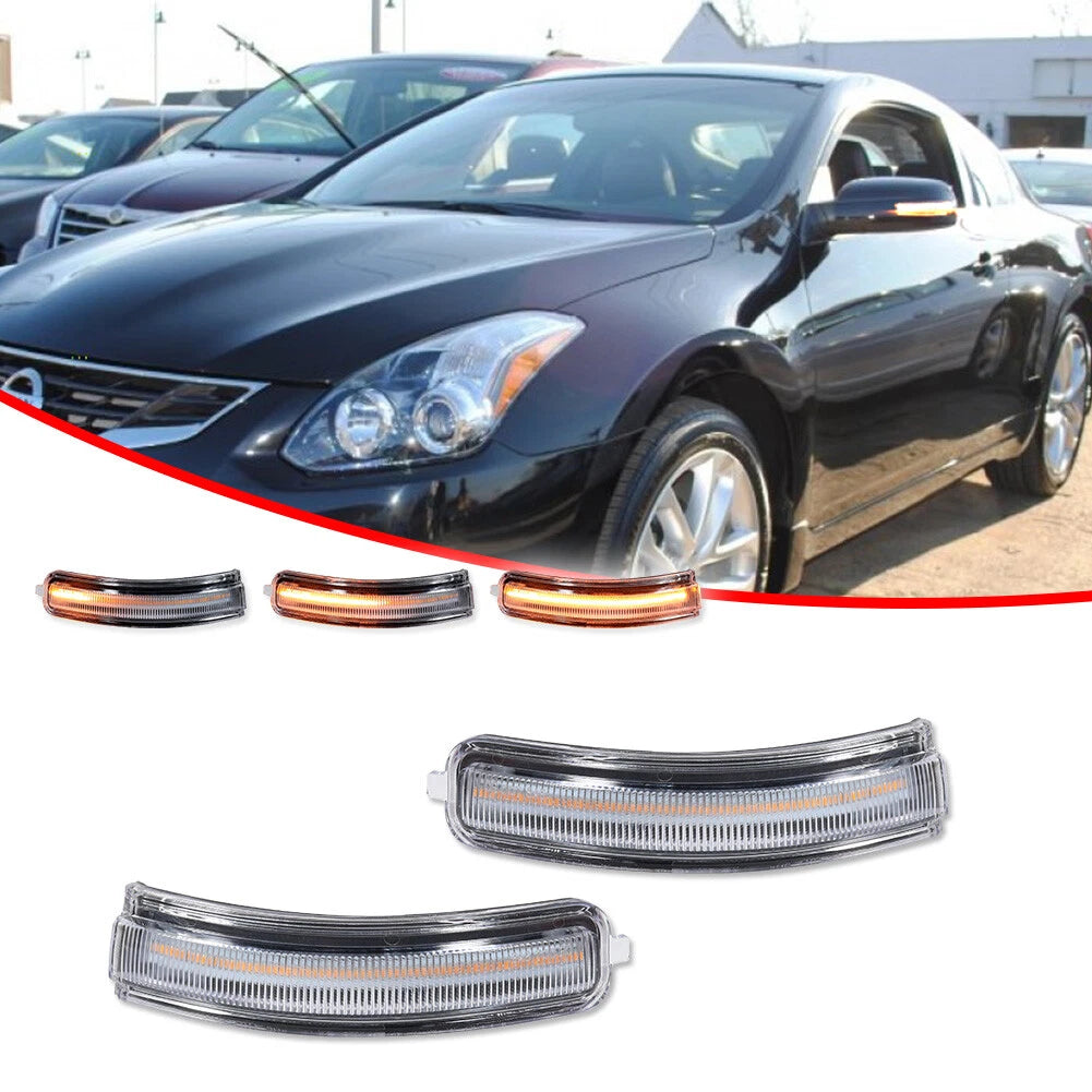 Dynamic Amber LED Side Mirror Marker Signal Lights for Nissan Altima (2007–2013)