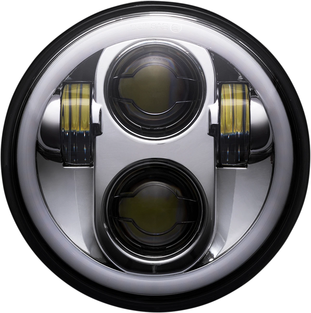 5.75" Headlamp with Mounting Ring - Chrome for Custom Dynamics (PG-575-C)